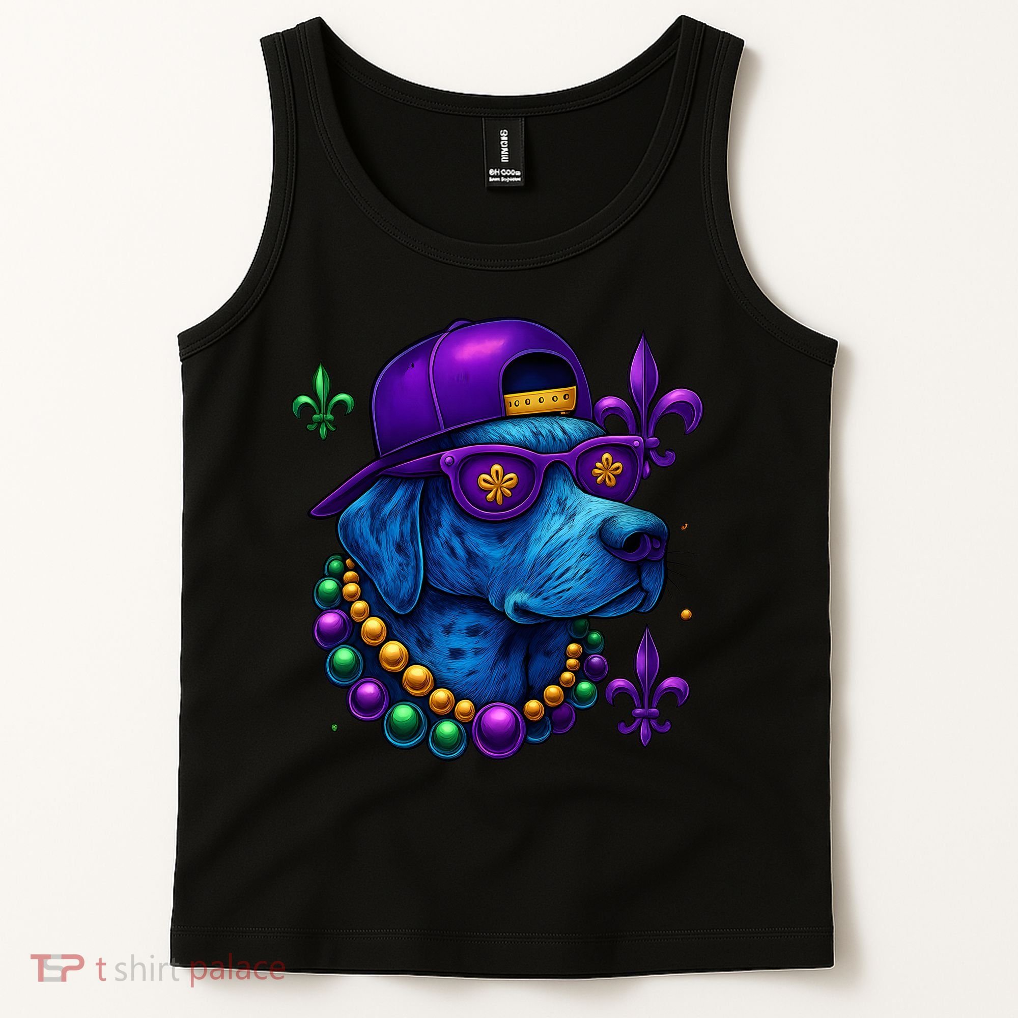 Cool Mardi Gras Purple Spade Dog Tank Top