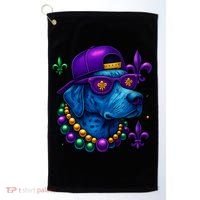 Cool Mardi Gras Purple Spade Dog Golf Towel thumb 0