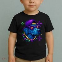 Cool Mardi Gras Purple Spade Dog Toddler T-Shirt thumb 2