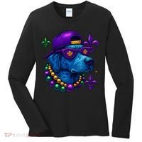 Cool Mardi Gras Purple Spade Dog Women's Long Sleeve Shirt thumb 0
