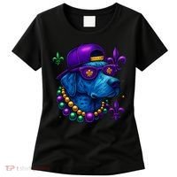 Cool Mardi Gras Purple Spade Dog Women's T-Shirt thumb 0