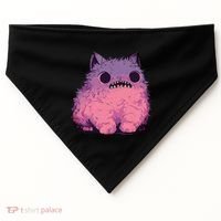 Cat Monster Graphic Kawaii Pastel Goth Anime Aesthetic Goth USA-Made Doggie Bandana thumb 0