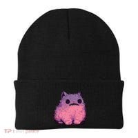 Cat Monster Graphic Kawaii Pastel Goth Anime Aesthetic Goth Beanie thumb 0