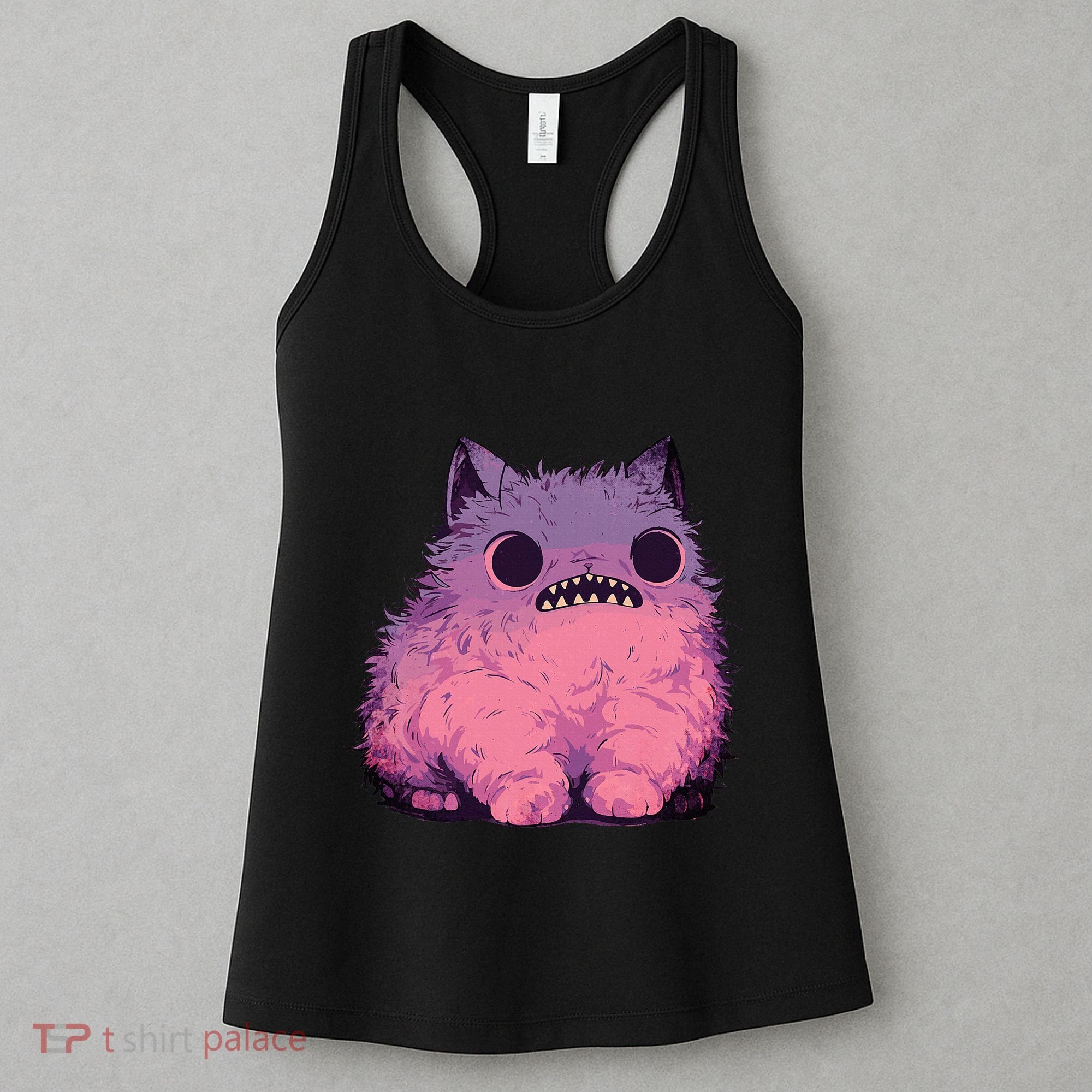 Cat Monster Graphic Kawaii Pastel Goth Anime Aesthetic Goth Women's Tank Top