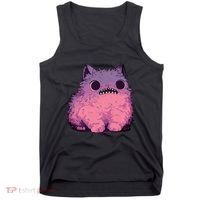 Cat Monster Graphic Kawaii Pastel Goth Anime Aesthetic Goth Tank Top thumb 0