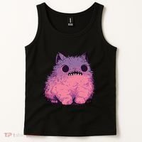 Cat Monster Graphic Kawaii Pastel Goth Anime Aesthetic Goth Tank Top thumb 2