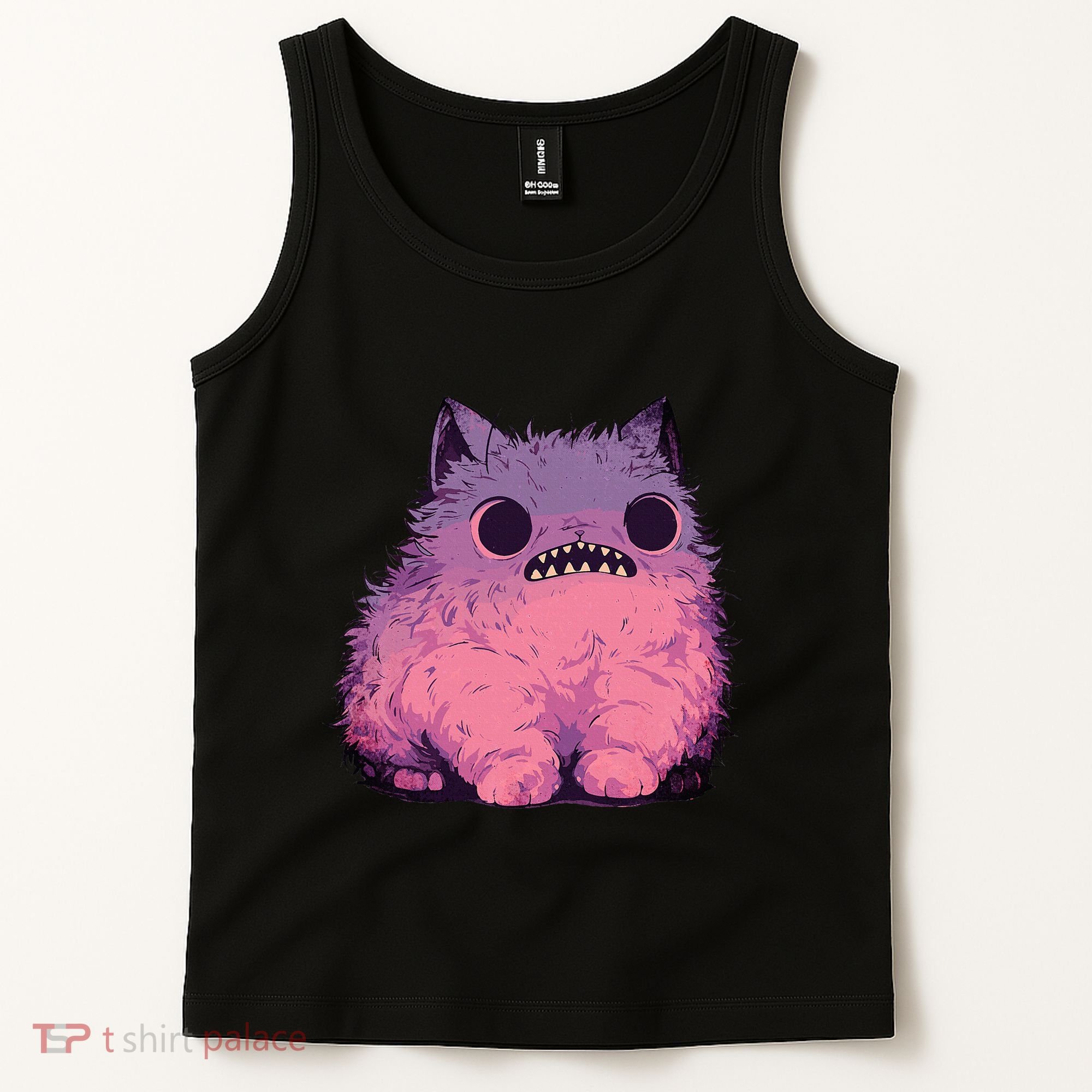 Cat Monster Graphic Kawaii Pastel Goth Anime Aesthetic Goth Tank Top