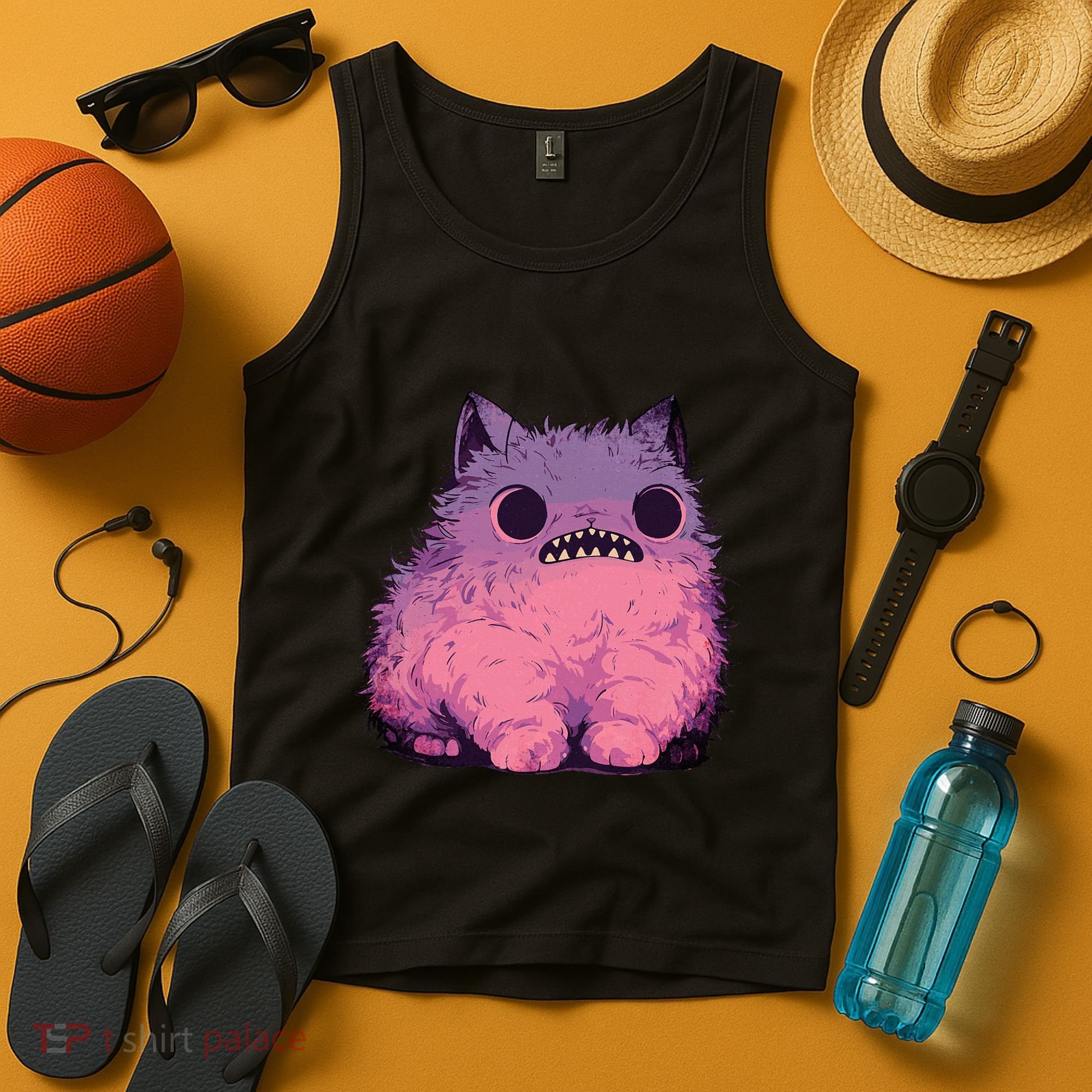 Cat Monster Graphic Kawaii Pastel Goth Anime Aesthetic Goth Tank Top
