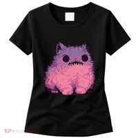 Cat Monster Graphic Kawaii Pastel Goth Anime Aesthetic Goth Women's T-Shirt thumb 0