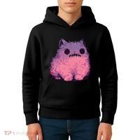 Cat Monster Graphic Kawaii Pastel Goth Anime Aesthetic Goth Kids Hoodie thumb 4