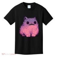 Cat Monster Graphic Kawaii Pastel Goth Anime Aesthetic Goth Kids T-Shirt thumb 0