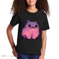 Cat Monster Graphic Kawaii Pastel Goth Anime Aesthetic Goth Kids T-Shirt thumb 2