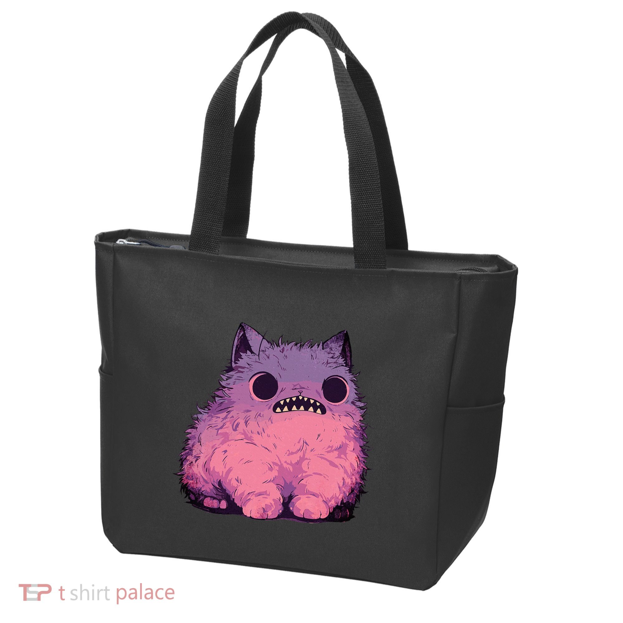 Cat Monster Graphic Kawaii Pastel Goth Anime Aesthetic Goth Tote Bag