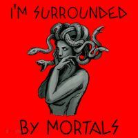 Cool Medusa Greek Mythology IM Surrounded By Mortals Santa Hat thumb 1