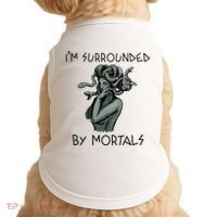 Cool Medusa Greek Mythology IM Surrounded By Mortals Doggie Tank thumb 0