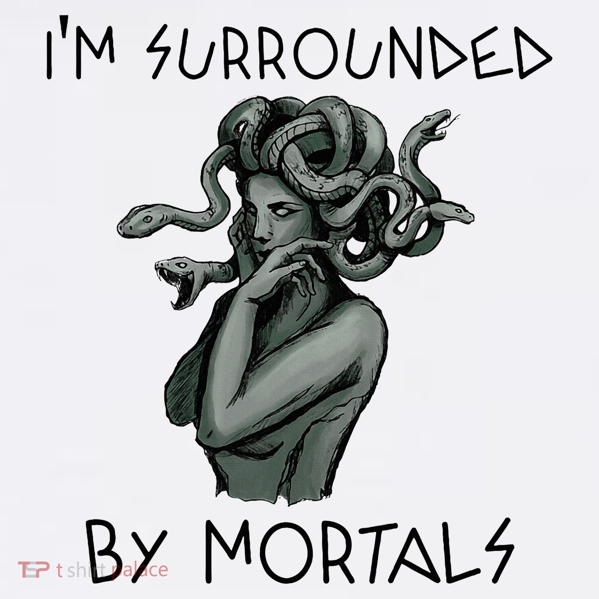 Cool Medusa Greek Mythology IM Surrounded By Mortals Mousepad