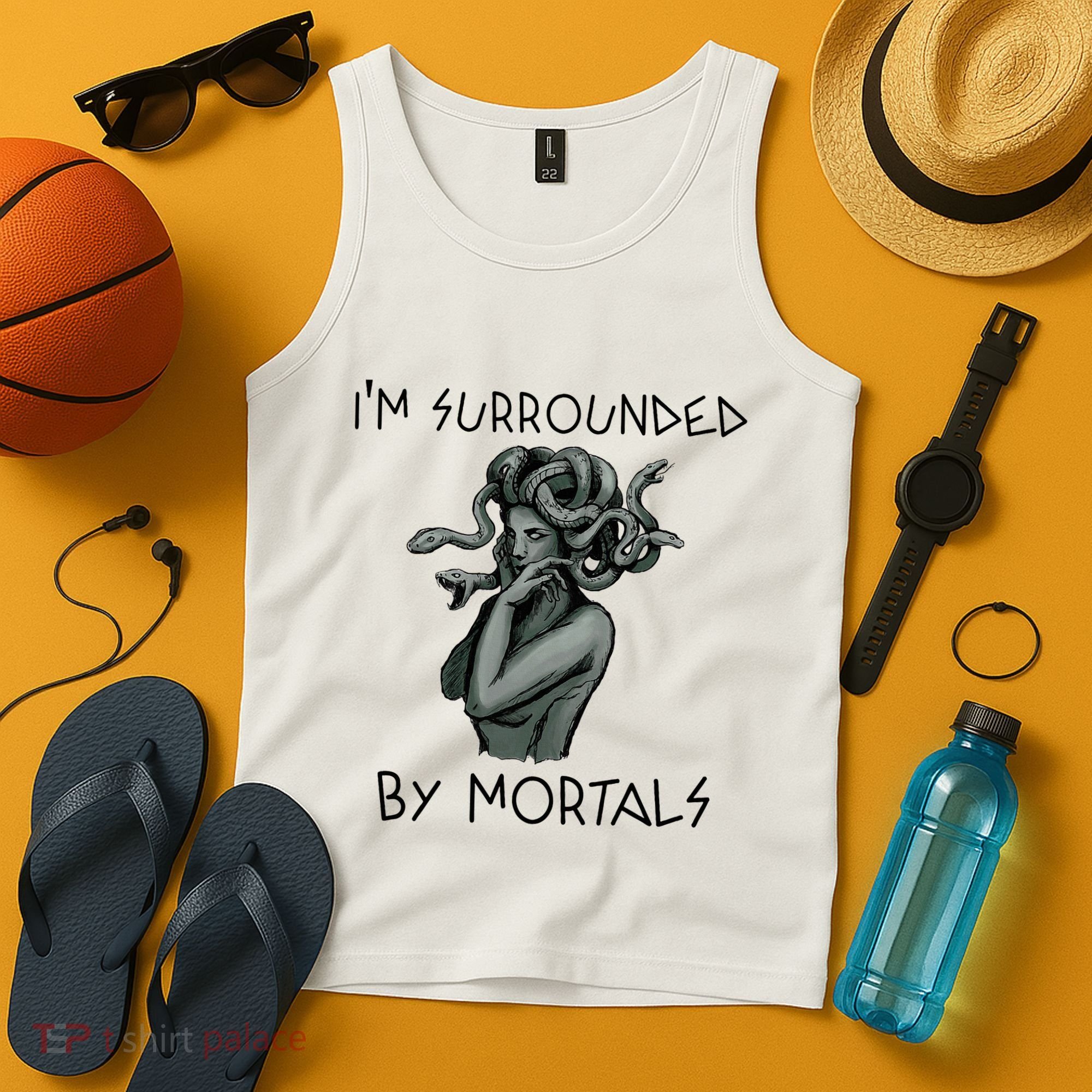 Cool Medusa Greek Mythology IM Surrounded By Mortals Tank Top