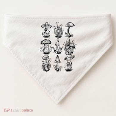 Cottagecore Mushrooms Goblincore Aesthetic USA-Made Doggie Bandana