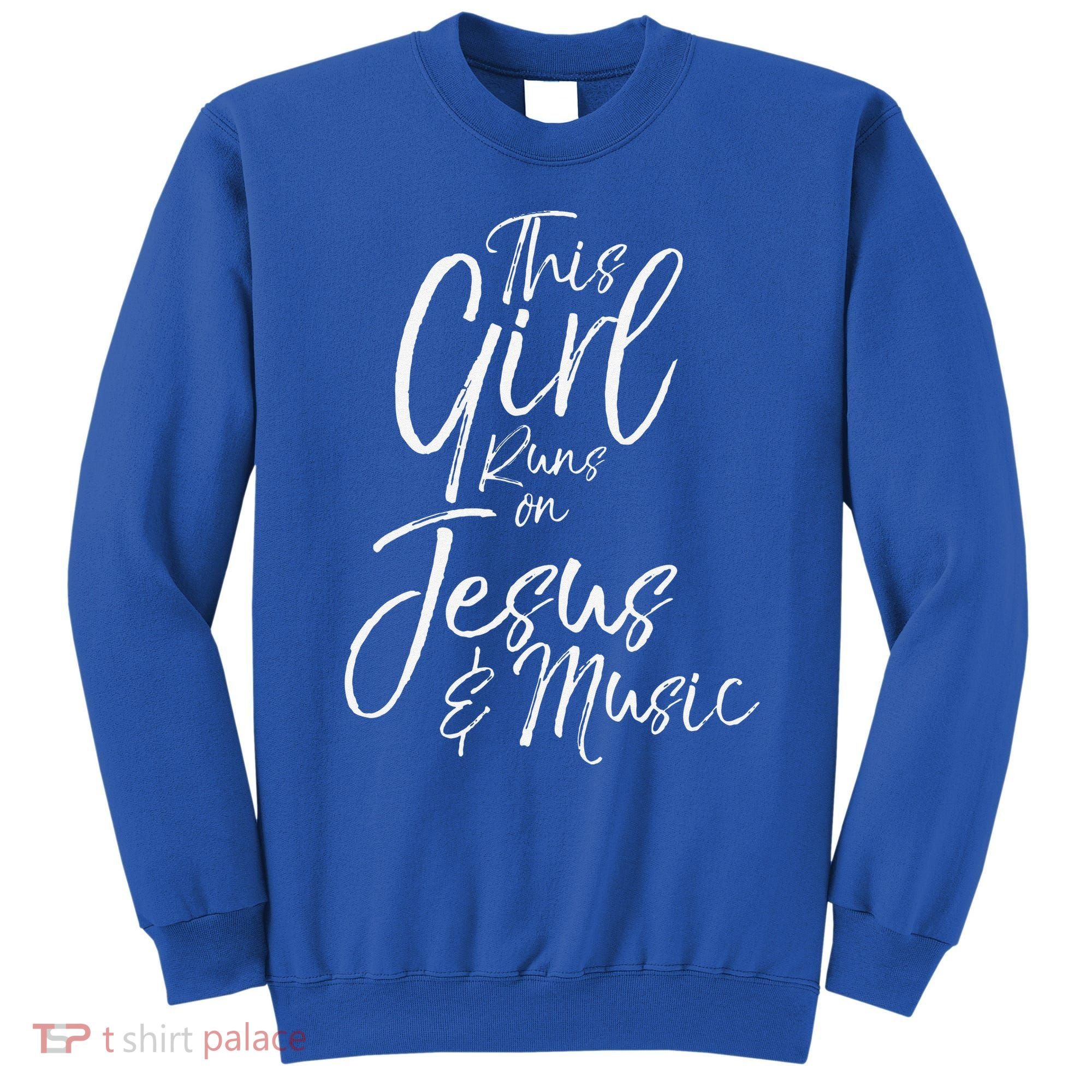 Christian Musician Gift This Girl Runs On Jesus & Music Sweatshirt