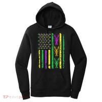 Carnival Mardi Gras USA American Flag Crawfish Parade  Women's Hoodie thumb 0