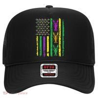 Carnival Mardi Gras USA American Flag Crawfish Parade  Hat thumb 0