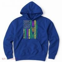 Carnival Mardi Gras USA American Flag Crawfish Parade  Hoodie thumb 0