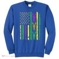 Carnival Mardi Gras USA American Flag Crawfish Parade  Sweatshirt thumb 0