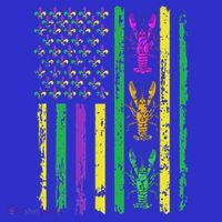 Carnival Mardi Gras USA American Flag Crawfish Parade  Sweatshirt thumb 3