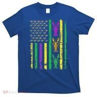 Carnival Mardi Gras USA American Flag Crawfish Parade  T-Shirt thumb 0