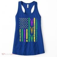 Carnival Mardi Gras USA American Flag Crawfish Parade  Women's Tank Top thumb 0