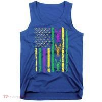 Carnival Mardi Gras USA American Flag Crawfish Parade  Tank Top thumb 0