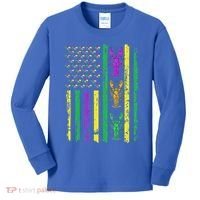 Carnival Mardi Gras USA American Flag Crawfish Parade  Kids Long Sleeve Shirt thumb 0
