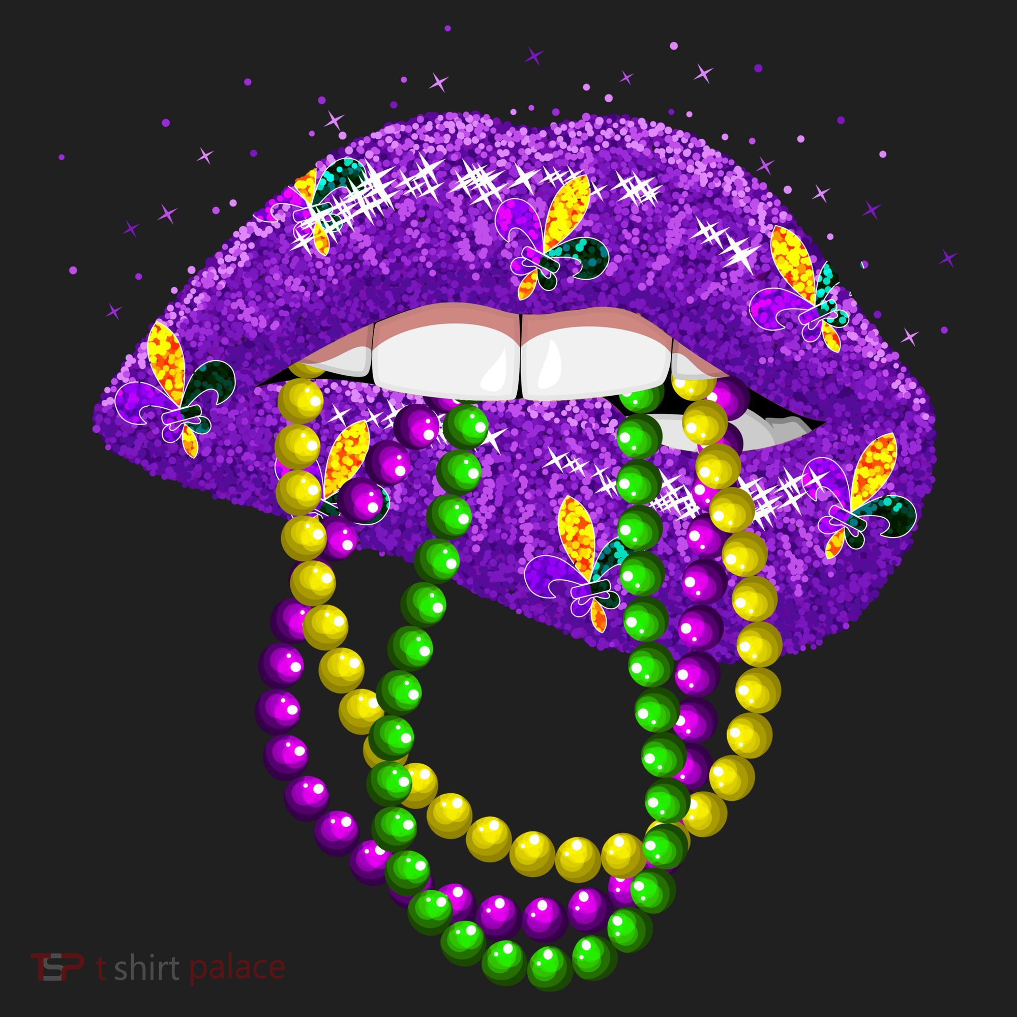 Cool Mardi Gras Glitter Lips Women's Sweatshirt