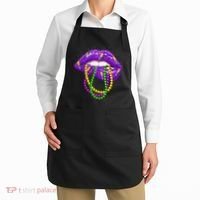 Cool Mardi Gras Glitter Lips Apron thumb 2