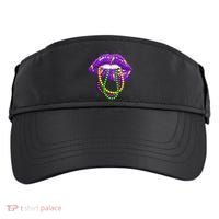 Cool Mardi Gras Glitter Lips Adult Drive Performance Visor thumb 0