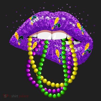 Cool Mardi Gras Glitter Lips Adult Drive Performance Visor