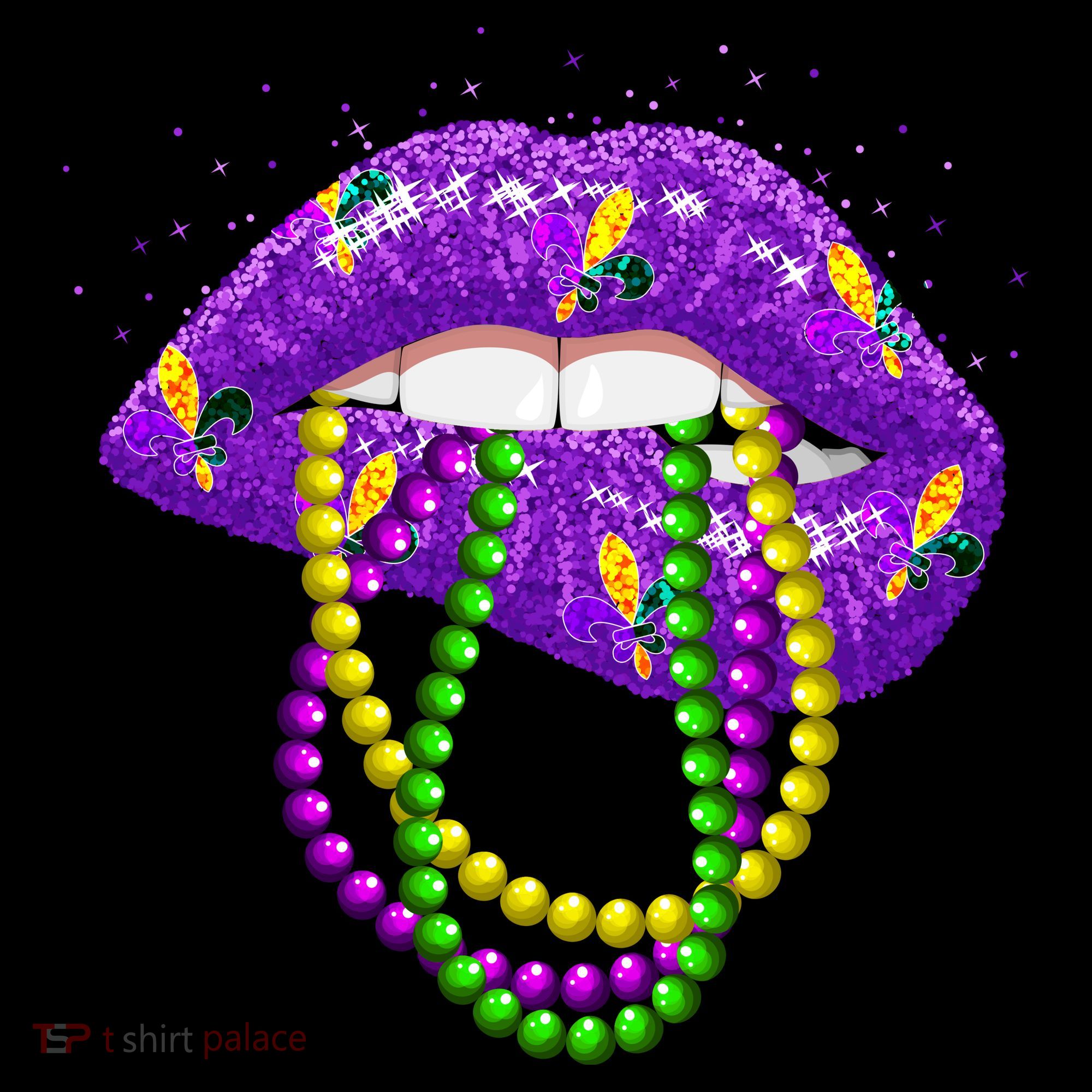 Cool Mardi Gras Glitter Lips Coffee Mug