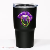 Cool Mardi Gras Glitter Lips Tumbler thumb 0