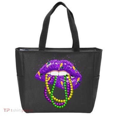 Cool Mardi Gras Glitter Lips Tote Bag