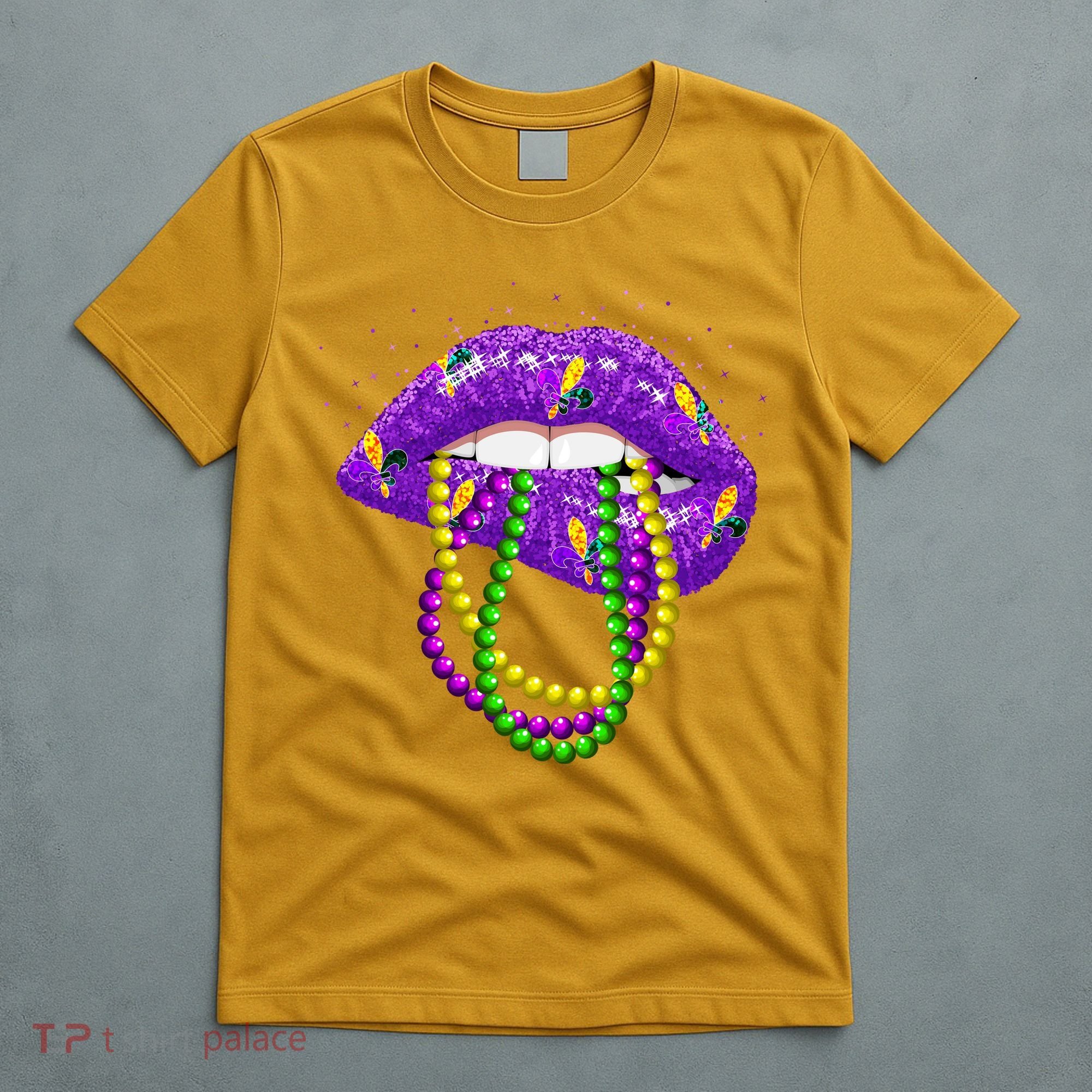 Cool Mardi Gras Glitter Lips T-Shirt