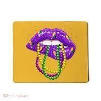 Cool Mardi Gras Glitter Lips Mousepad thumb 0