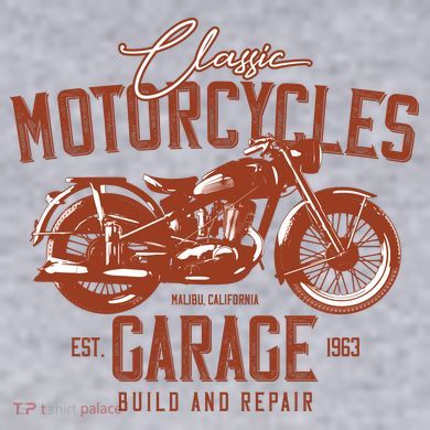 Classic Motorcycle Garage Women's Racerback Cropped Tank