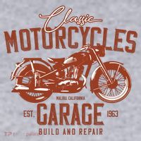 Classic Motorcycle Garage Women's Racerback Cropped Tank thumb 2