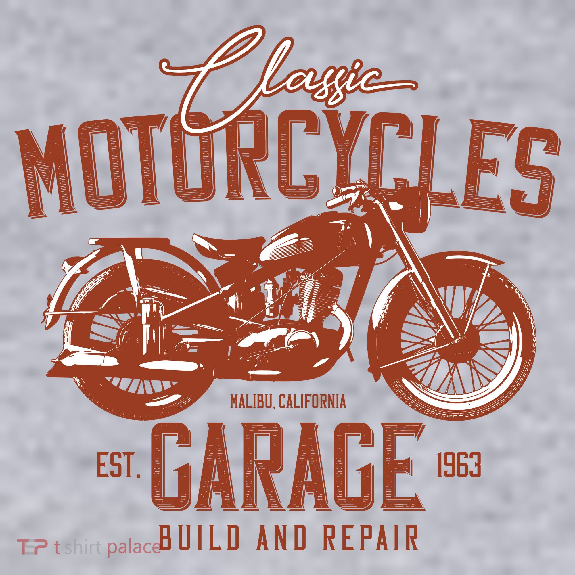 Classic Motorcycle Garage Women's Racerback Cropped Tank