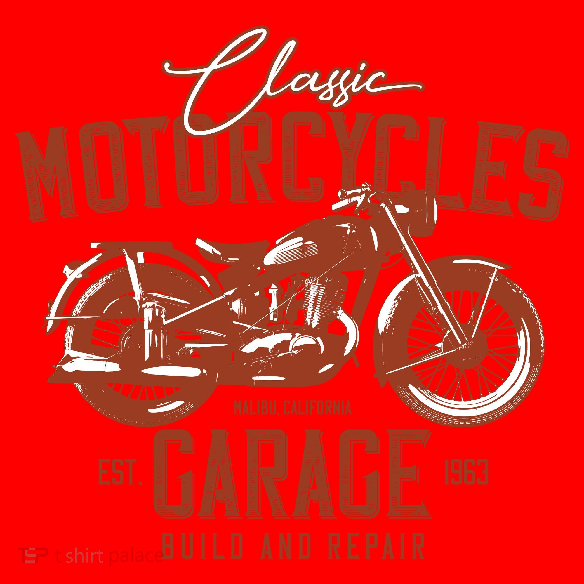 Classic Motorcycle Garage Santa Hat