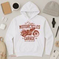 Classic Motorcycle Garage Hoodie thumb 3