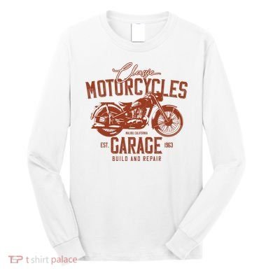 Classic Motorcycle Garage Long Sleeve Shirt