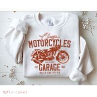 Classic Motorcycle Garage Sweatshirt thumb 2
