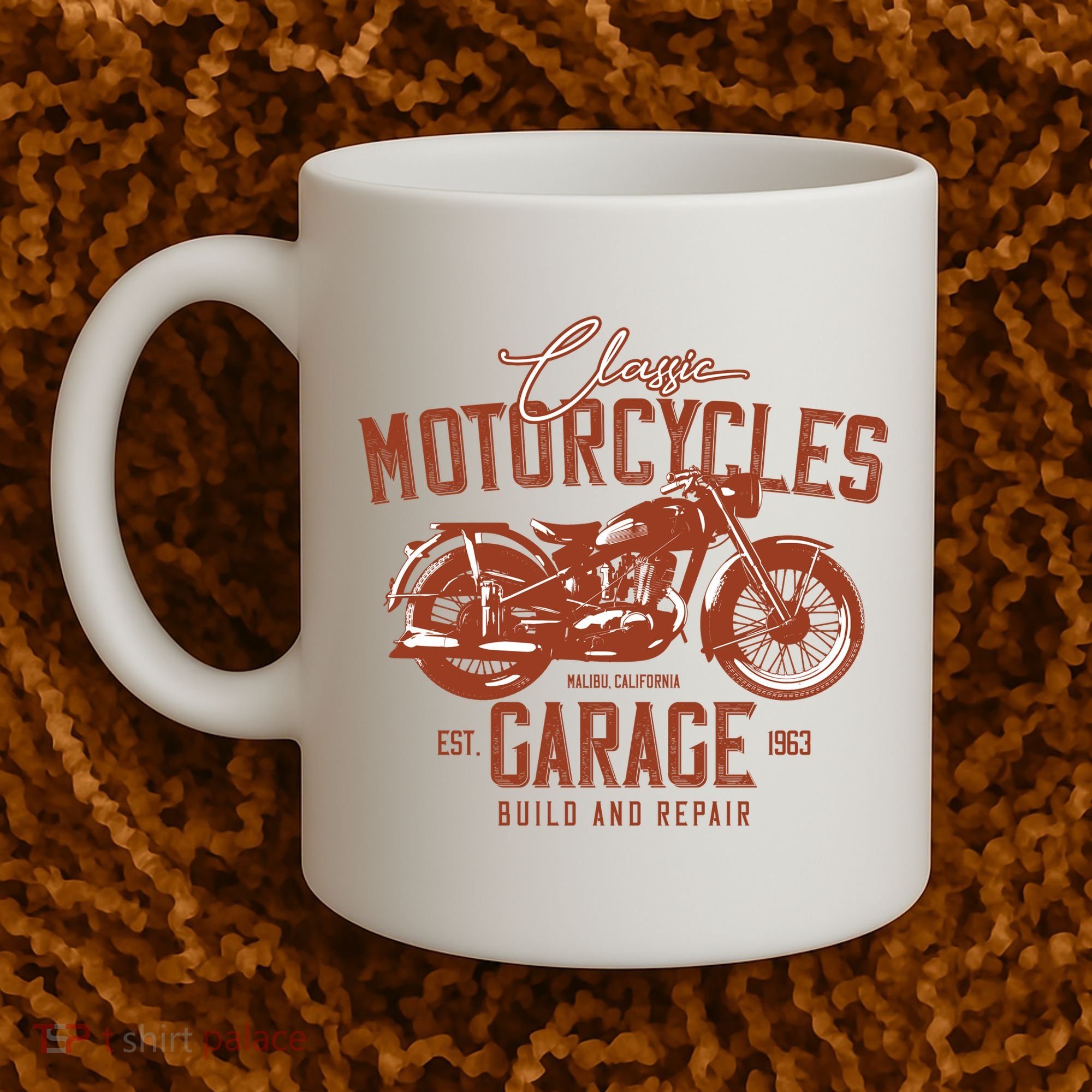 Classic Motorcycle Garage Coffee Mug