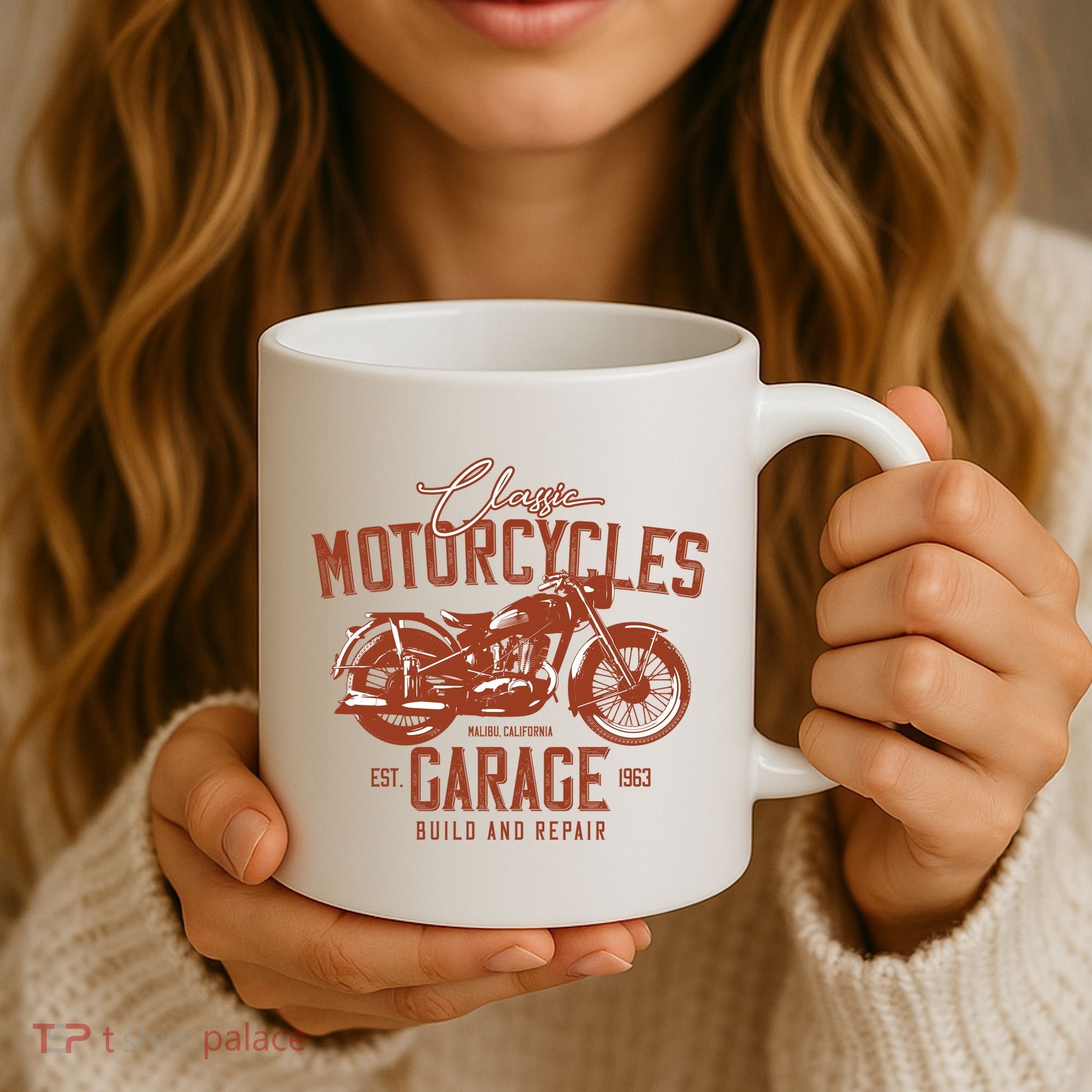 Classic Motorcycle Garage Coffee Mug